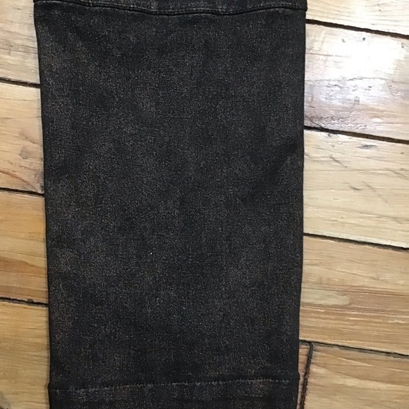 YEST slim fit jeans black  sparkle copper powder stretchy size 8-10 - Picture 9 of 16